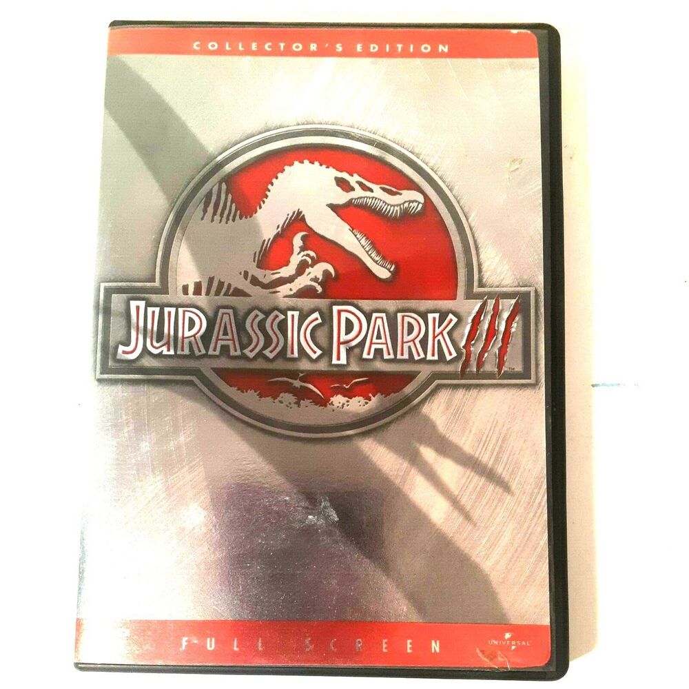 Jurassic Park 3 DVD Full Screen Collectors Edition Dinosaur Action Movie PG-13